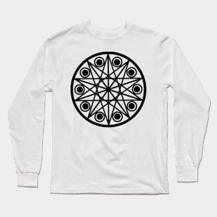 Stars Line Art Long Sleeve T-Shirt